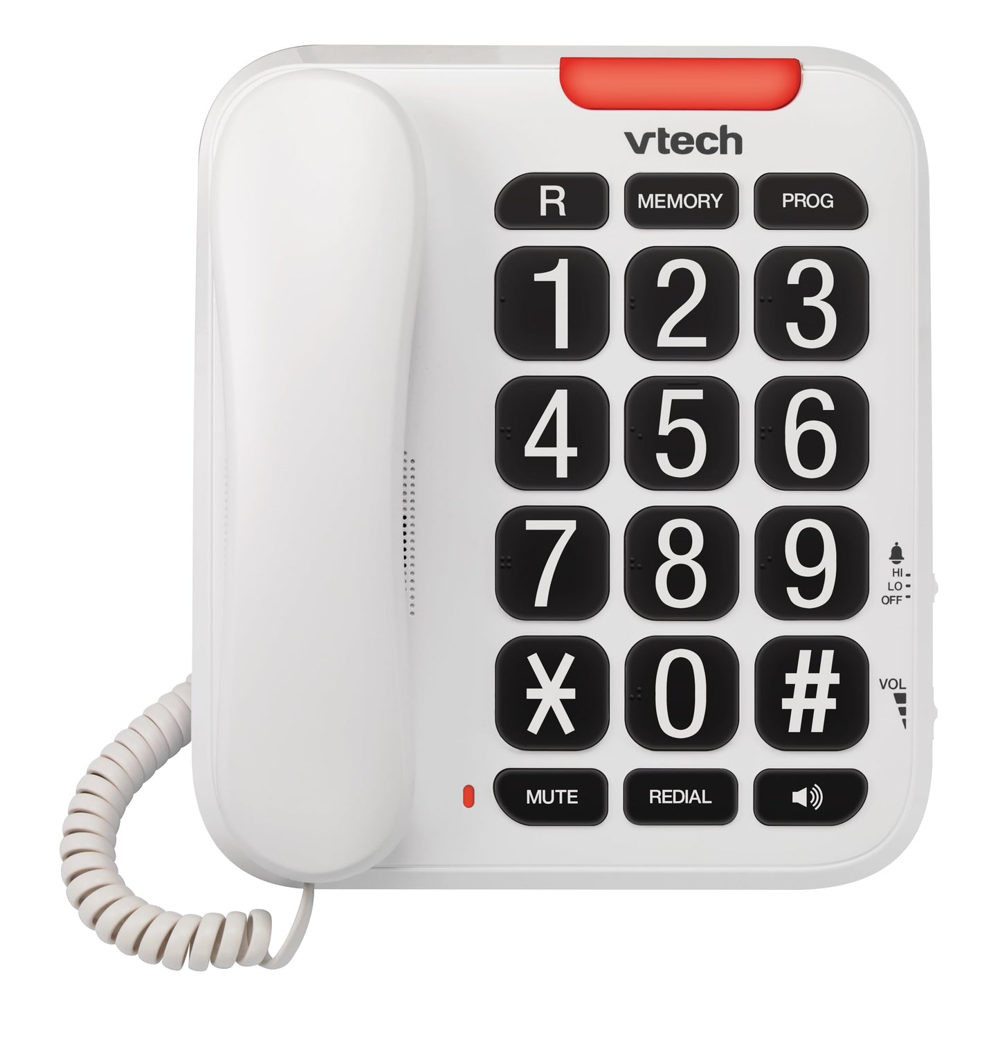 Vtech SA3100 Corded Senior Phone for Elderly with High-Contrast Large Buttons,Multilingual Talking Digits,Visual Ringer,Speed Dial,Speakerphone,No AC