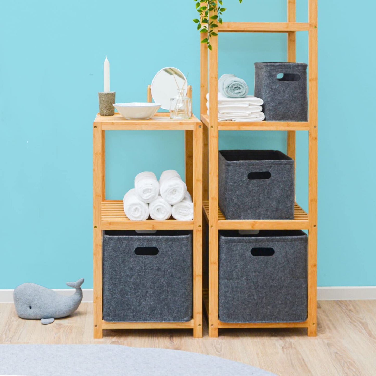 2 Cube Storage Boxes 33x33x33 - Compatible with IKEA Kallax Foldable Shelf Cubes