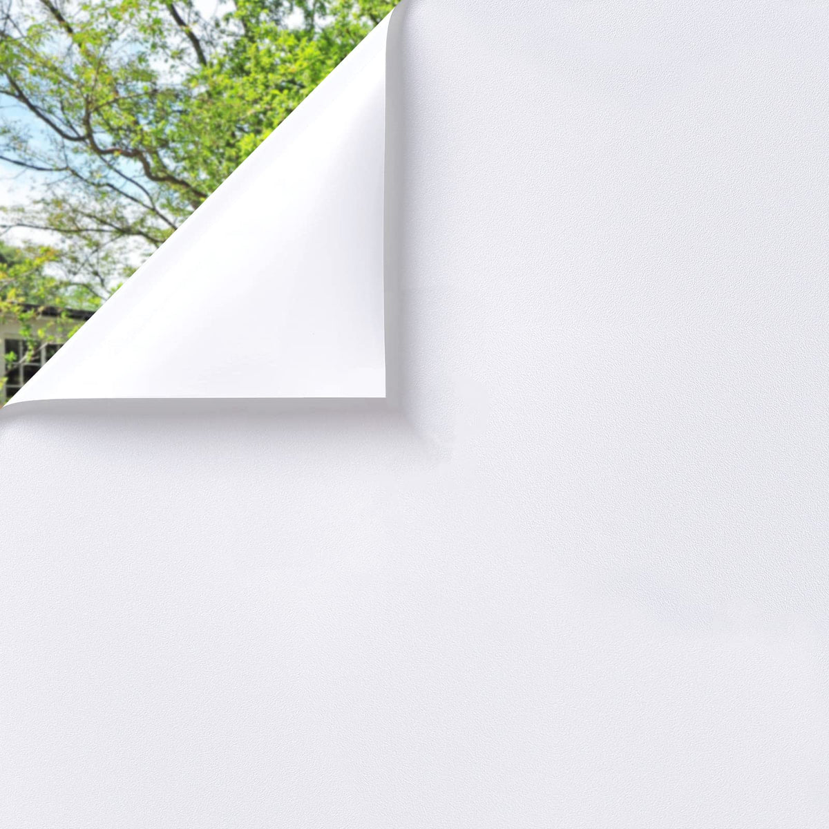 Lifetree White Blackout Window Film 100% Light Blocking Total Privacy Non-Adhesive Glass Film Room Darkening/No Glue/Reduce Heat/Anti UV for Baby Room