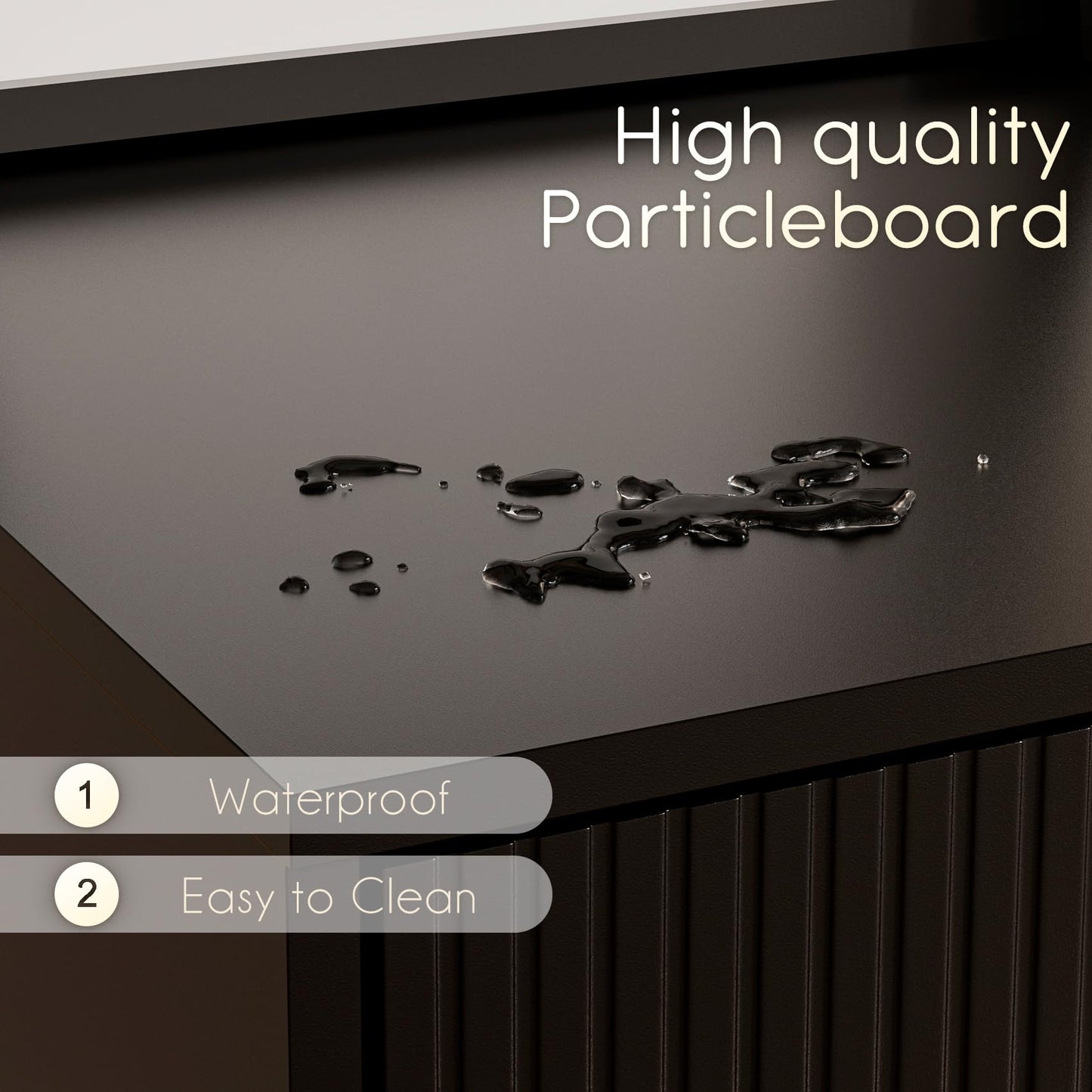 HEYZOEY Wood TV Stand for up to 65 Inch TV, 137cm TV Unit with 2 Cabinets and Open Shelves