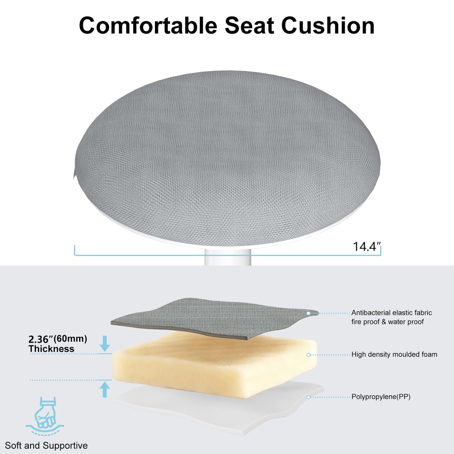 Wobble Stool,Height Adjustable,440lbsCapacity Balance Chair,for Home&Office