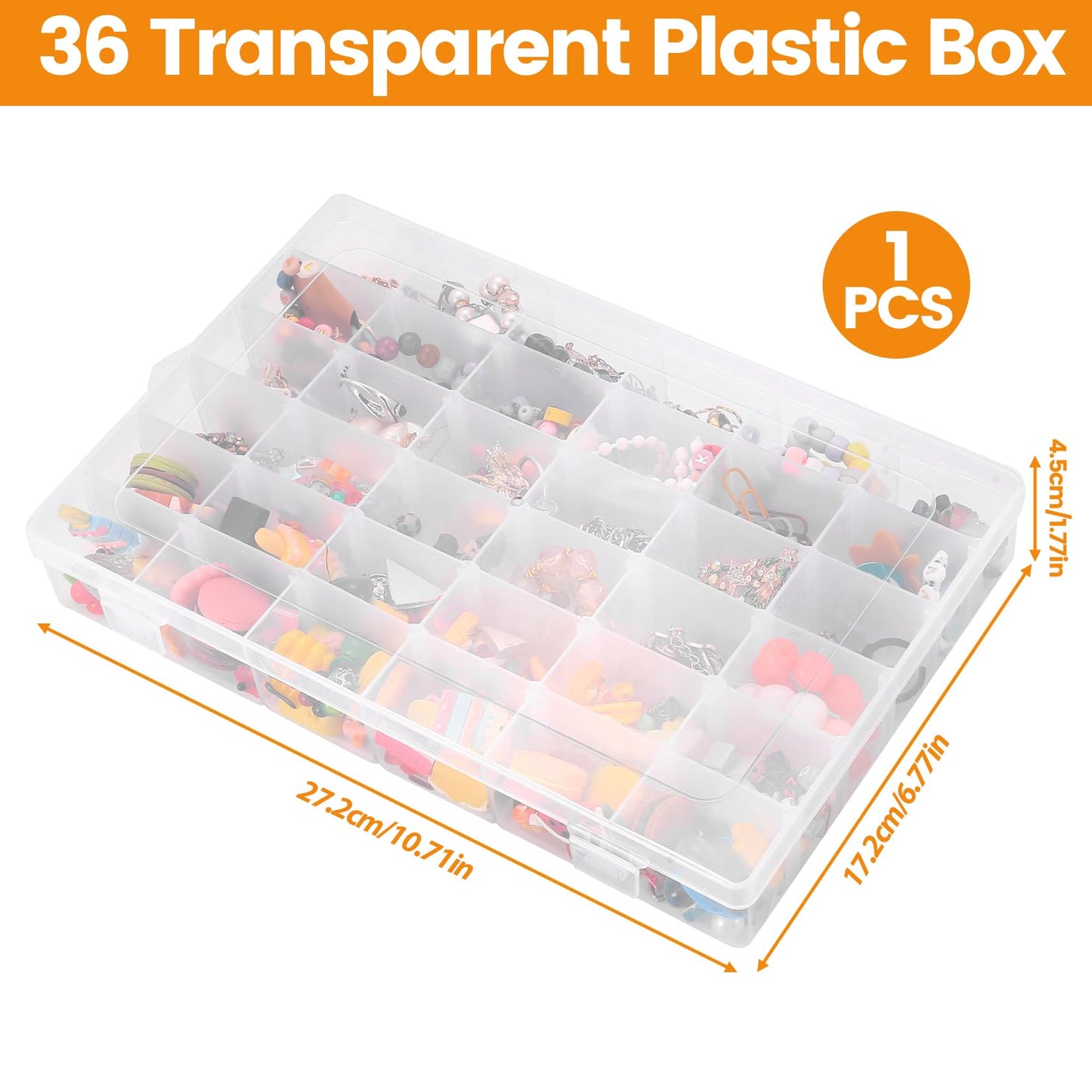 McBlast 1 Pc Stackable Snack Box 36 Removable Grids