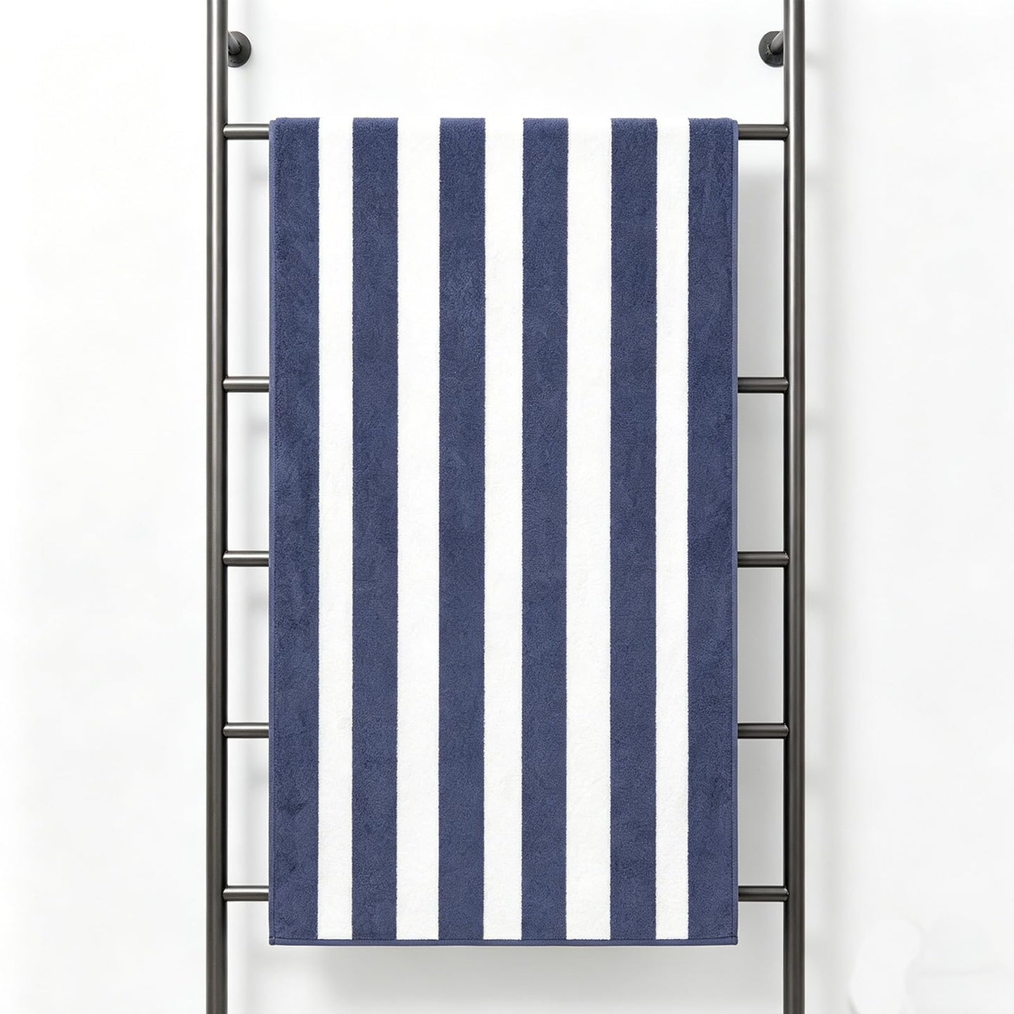 Large Quick Dry Microfibre Beach Towels for Adults,160X90cm Double Sides Grey Stripe Bath Towel Travel Towels with Pockets,Lightweight Beach Towel