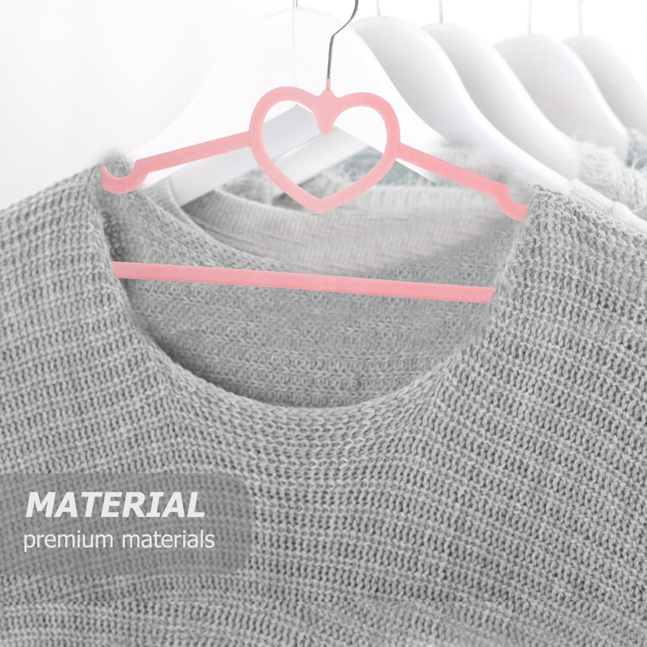 Mobestech Heart Shaped Clothes Hangers 10 Pack Plastic Coat Hangers with Swivel Hook Non Slip Hangers for Clothes Skirts Dresses Shirts and Pants for