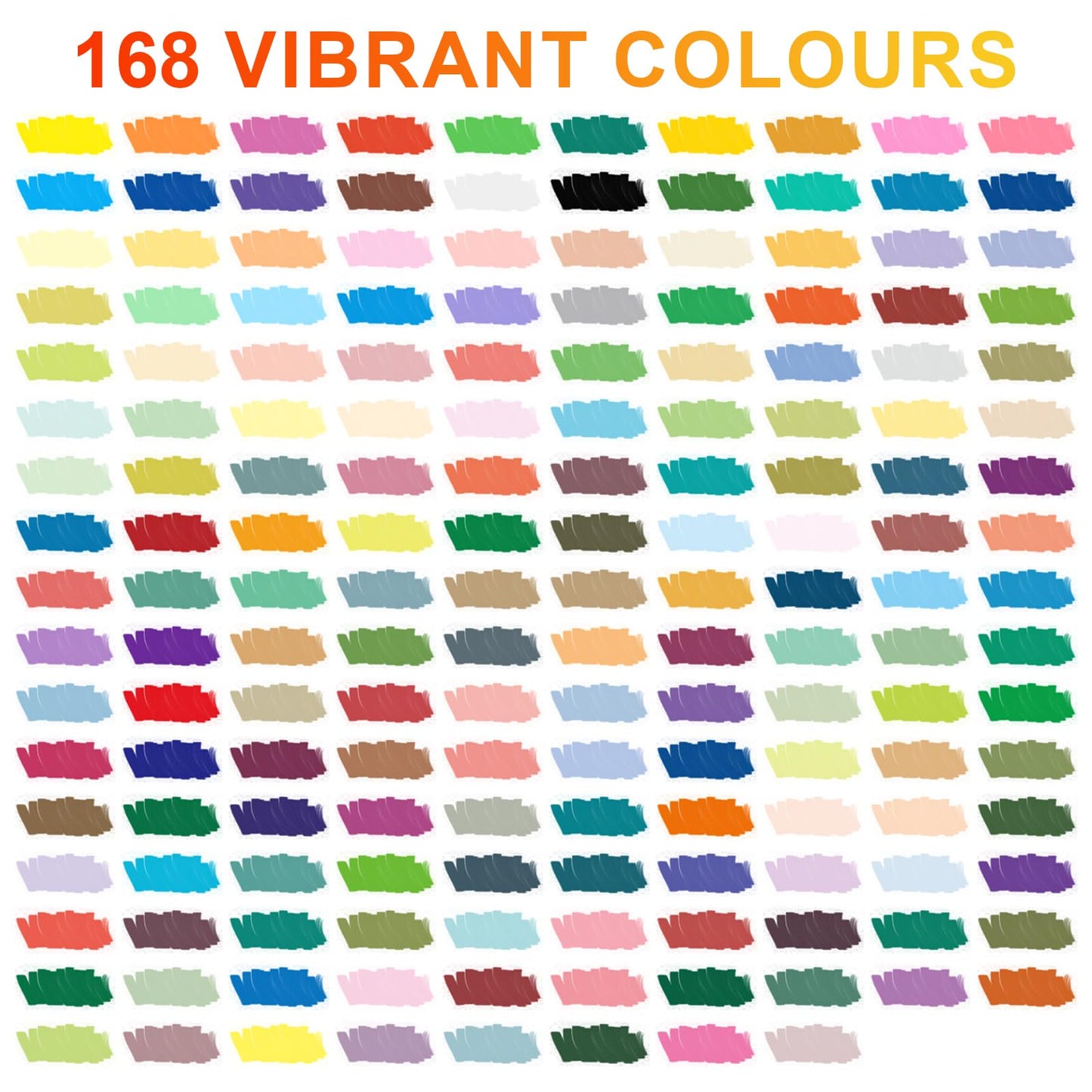 Laconile 168 Colours Accrylic Paint Brush Markers Set -Paint Pens Acrylic Markers for Rock Painting Cermic Glass Stone Metal Fabric, Water-based
