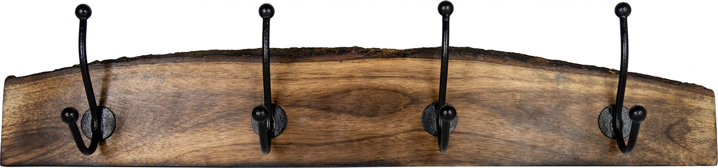 youngschwinnDESIGN - Coat Rack with 4 Hooks 500 mm Mango Wood