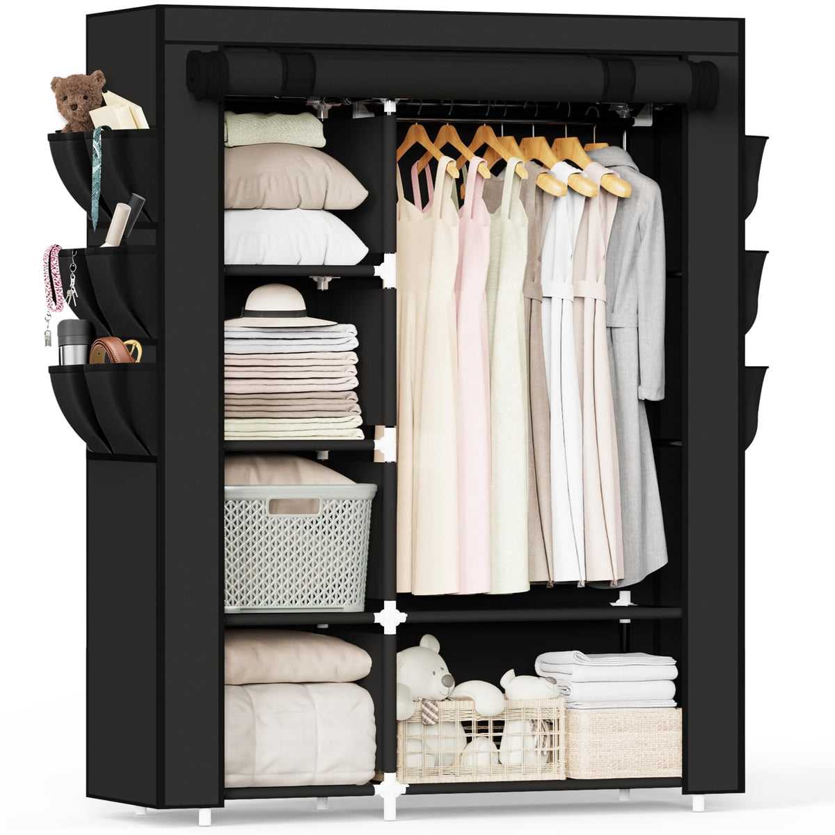 Mavivegue Fabric Wardrobe, 45 x 107 x 161 cm Portable Wardrobe