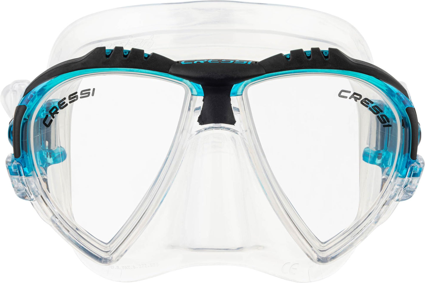 Cressi Adult Matrix Snorkelling Mask - Clear/Aquamarine
