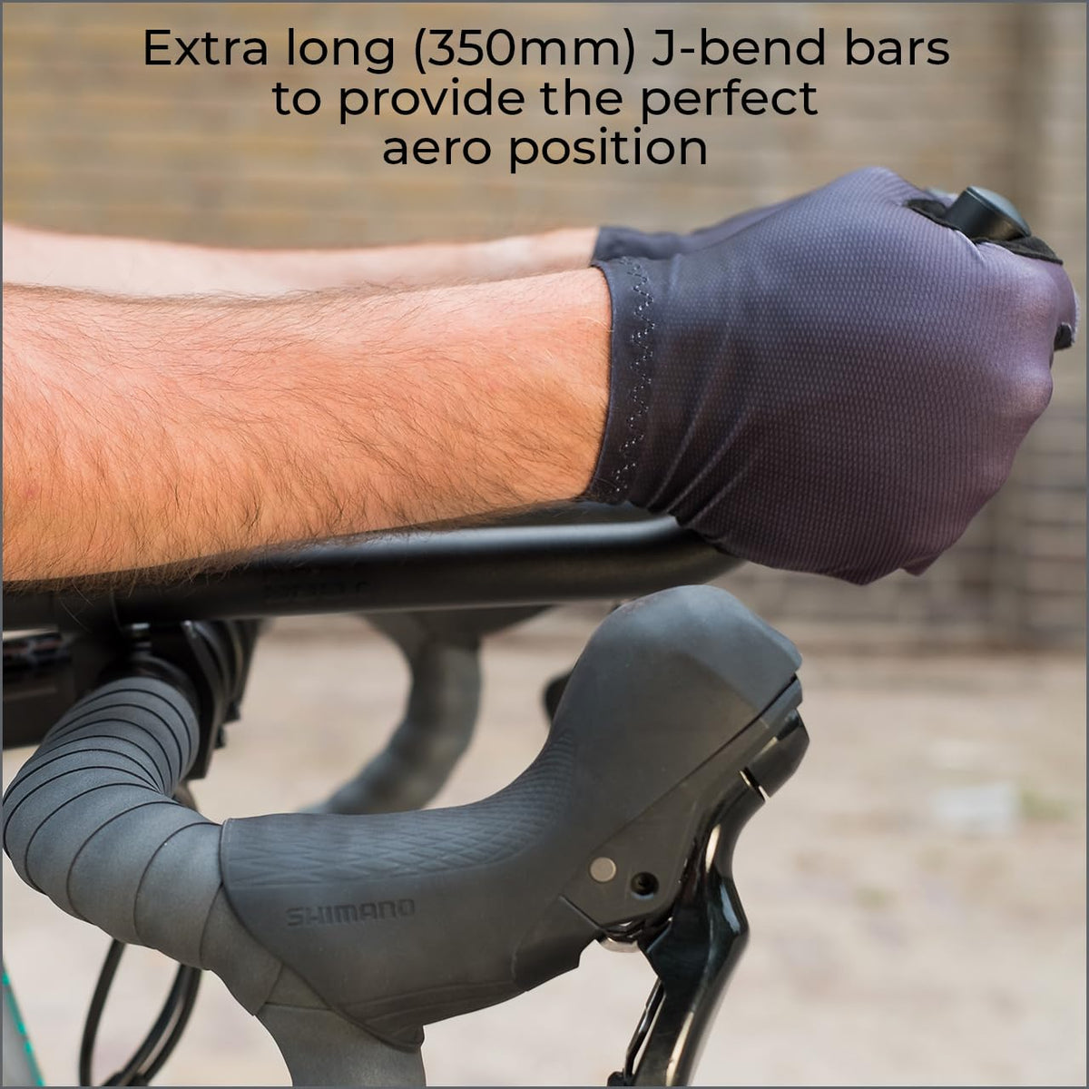 BBB Cycling AeroMax Aluminium Tri Bars | J-bend Aerobars for Road Bikes | Multi-adjustable PU Arm Pads | Compatible with 25.4/31.8 mm Bike Handlebars