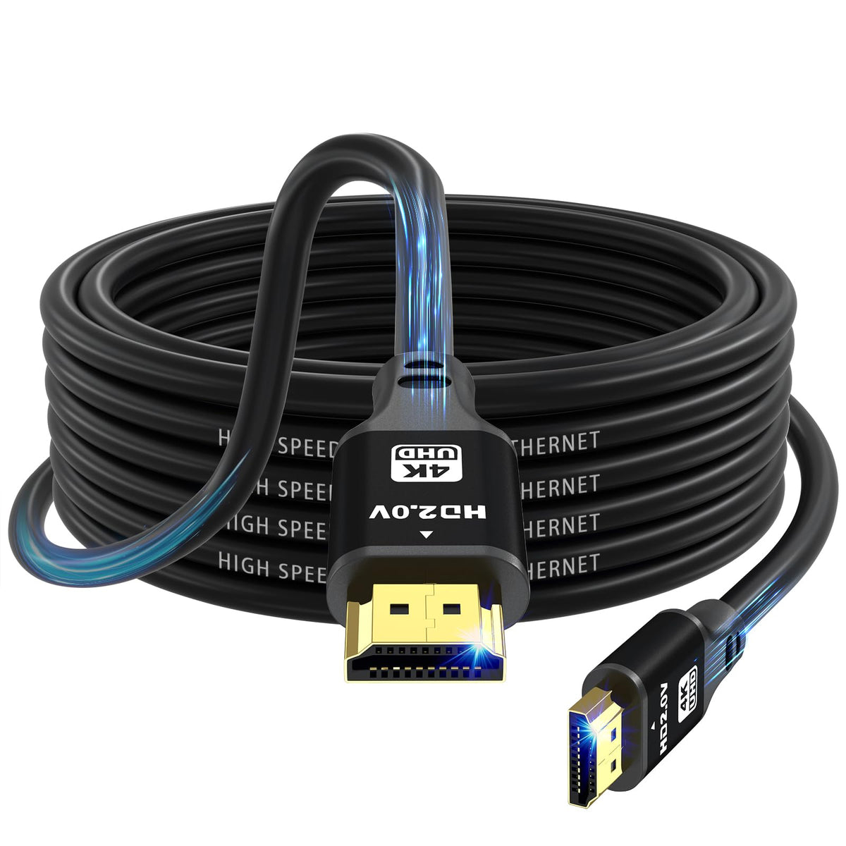 charlore HDMI Cable 10m, 4K@60Hz 18Gbps High Speed HDMI 2.0 Cord, Ultra HD,Video 4K,1080p,3D,Arc, HDR Compatible with Blu-Ray,Roku TV,PS5,HDTV,Laptop