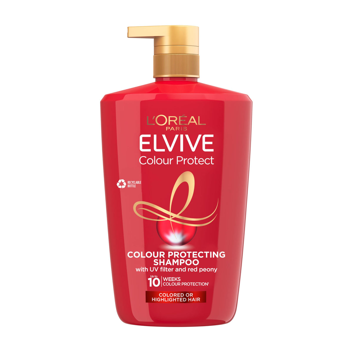 L?Or?al Paris Elvive Colour Protect Shampoo XL for Coloured, Highlighted Hair, Prolongs Colour Vibrancy, Silicone Free, 1L