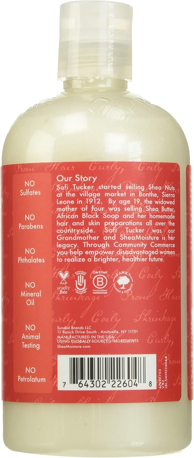 Shea Moisture Red Palm Oil & Cocoa Butter Hi-Slip Detangling Shampoo 13 oz / 384 ml - Anti-Shrinkage & Tangle-Free