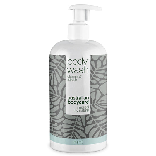Shower Gel Mint with 4-Terpineol known from Tea Tree Oil - Body Wash helps Pimples, Athlete's Foot, Ringworm, Acne, Body Odor & Smelly Feet