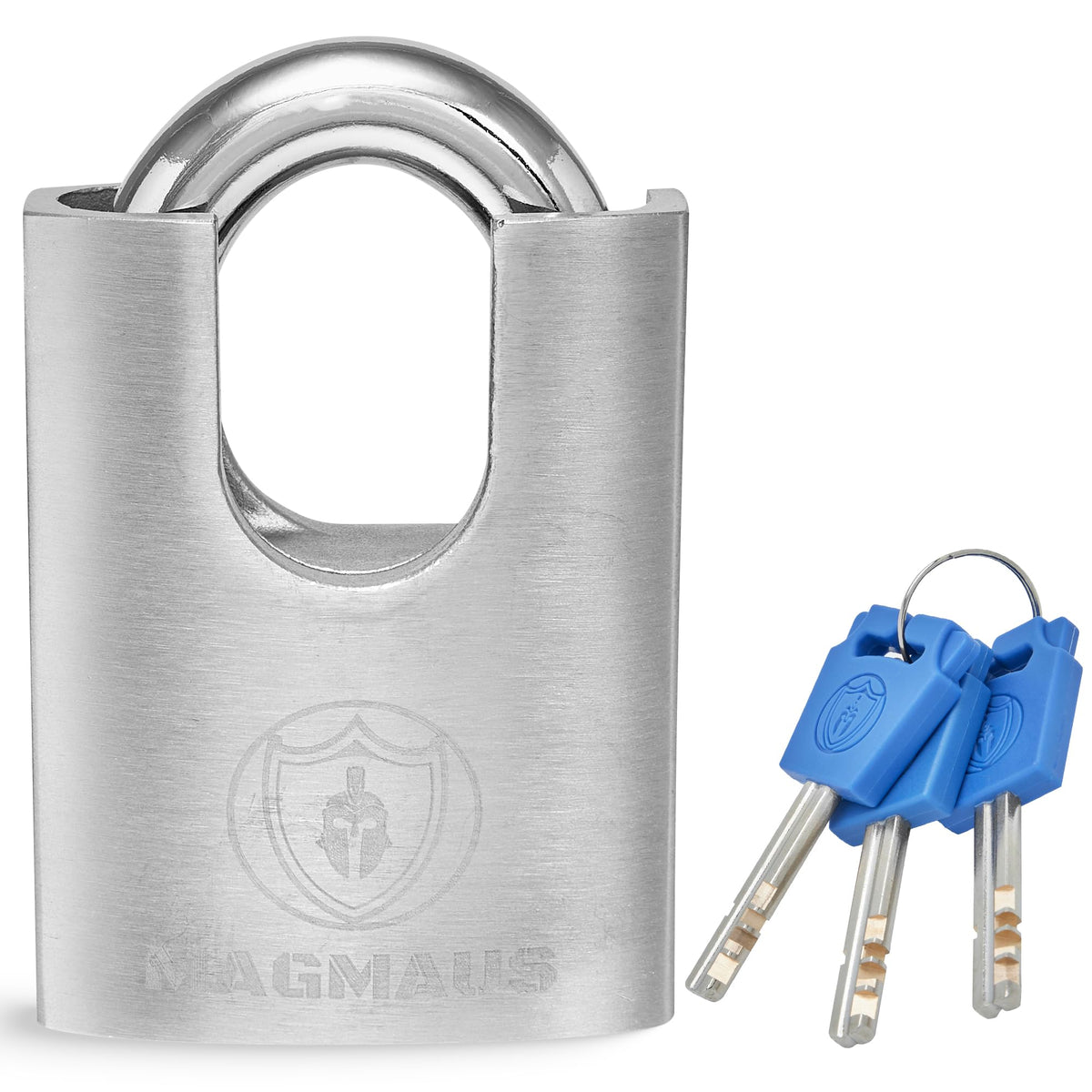 Magmaus? SDL50 [Never-Rust] Outdoor Padlock Heavy Duty Waterproof - [High Security Anti-Cut Shackle] - Ideal for Sheds, Gates, Containers