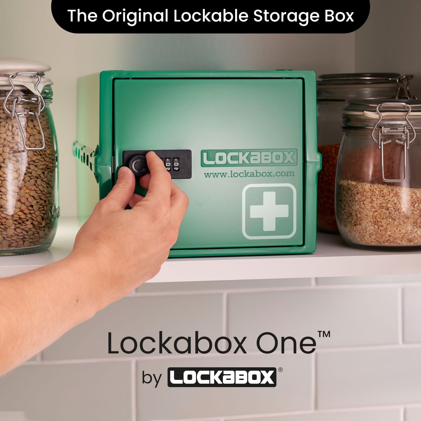Lockabox One Medi Green | Premium Lockable Medicine Box | 10 Litre Lightweight & Hygienic Medicine Lock Box | BPA-Safe