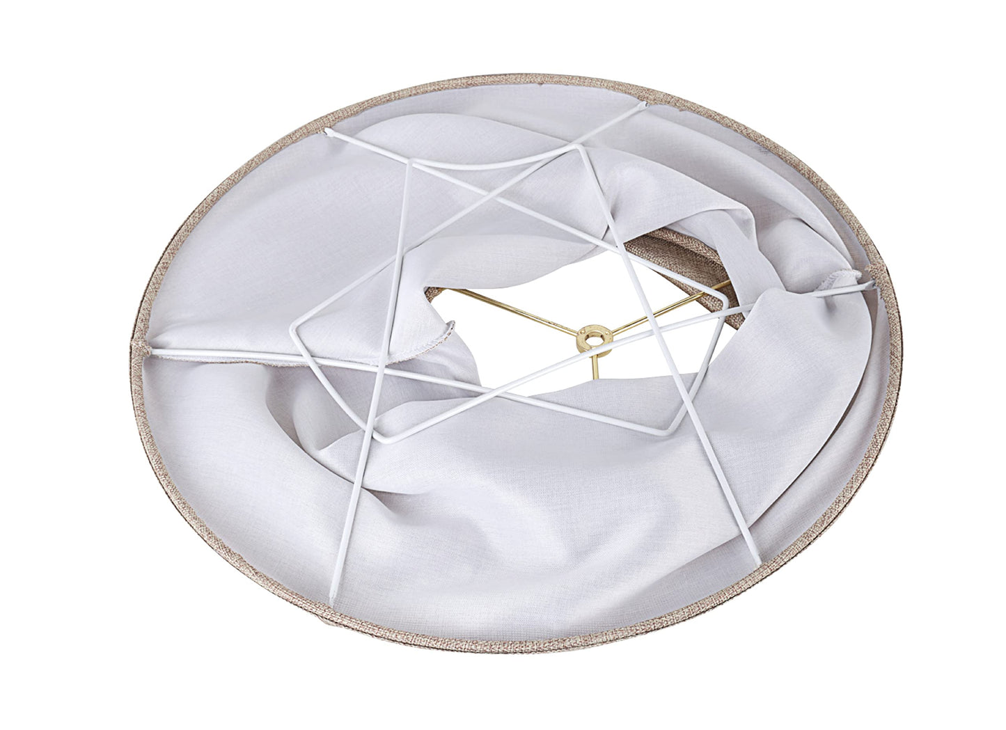 Aspen Creative 38001A Transitional Bell Shaped Collapsible Spider Construction Lamp Shade in Natural, 9" Top x 18" Bottom x 13" Slant Height