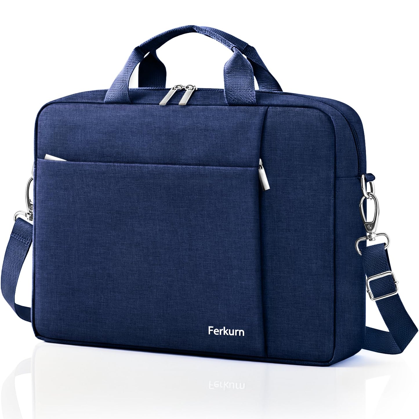 Ferkurn Laptop Bag Case for Women Men, Messenger Briefcase Computer Bag with Shoulder Compatible with Macbook Pro/Air, XPS Latitude, HP Pavilion,