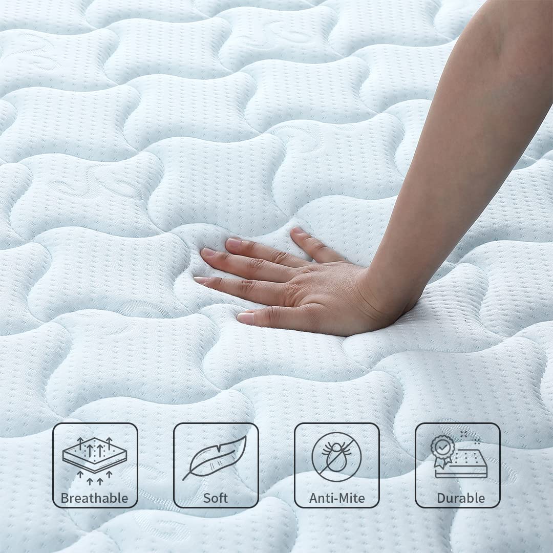Good Nite King Size Mattress 5FT (150x200cm) - Hybrid Sprung & Memory Foam, 7-Inch Medium Firm, Quiet, Compressed in a Box