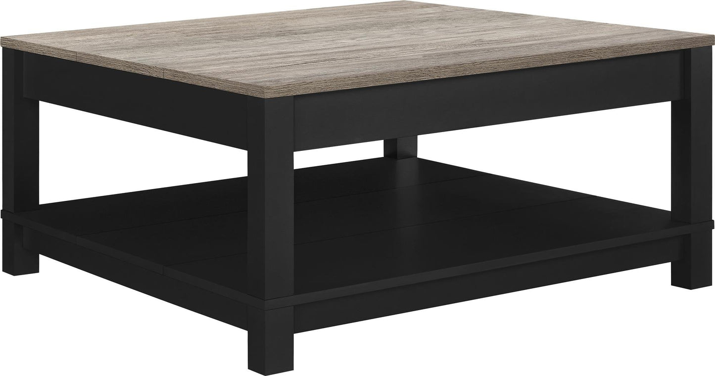 Dorel Home Furnishings Carver Coffee Table Black, 90 x 90 x 44 cm (W x D x H)