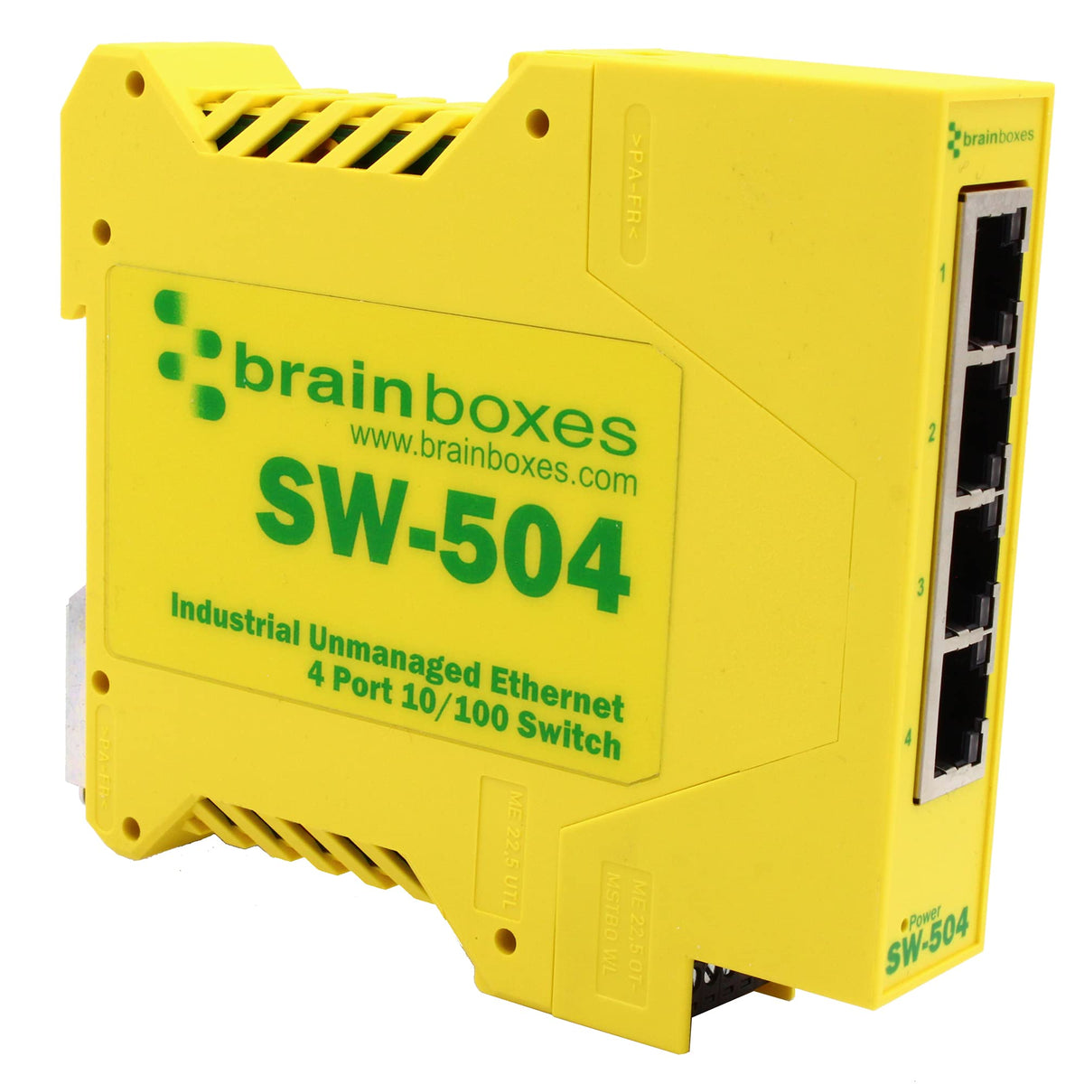 Brainboxes Ethernet to 3 Relay Adapter, 4 port 10/100