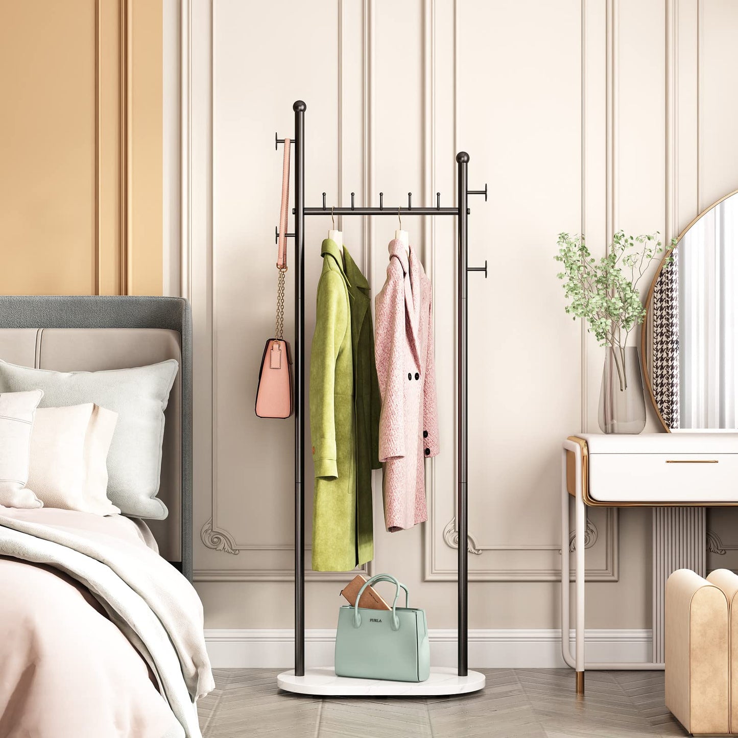 DR.IRON black coat rack clothing racks