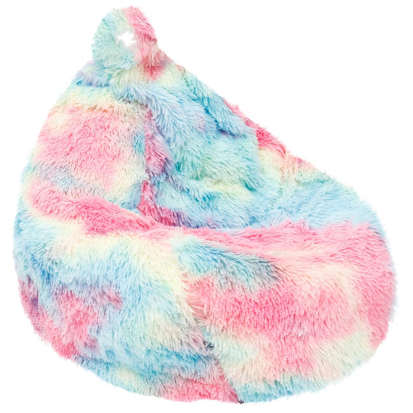 Fluffy Bean Bag Cover (Cover Only, No Filler), Extra Large Plush Tie Dye Beanbag Chair Slipcover