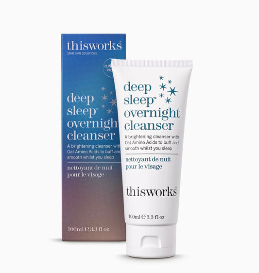 This Works Deep Sleep Overnight Cleanser, 100 ml - Brightening Face Cleanser Infused with Deep Sleep Functional Fragrance - Natural Gel Face Wash with