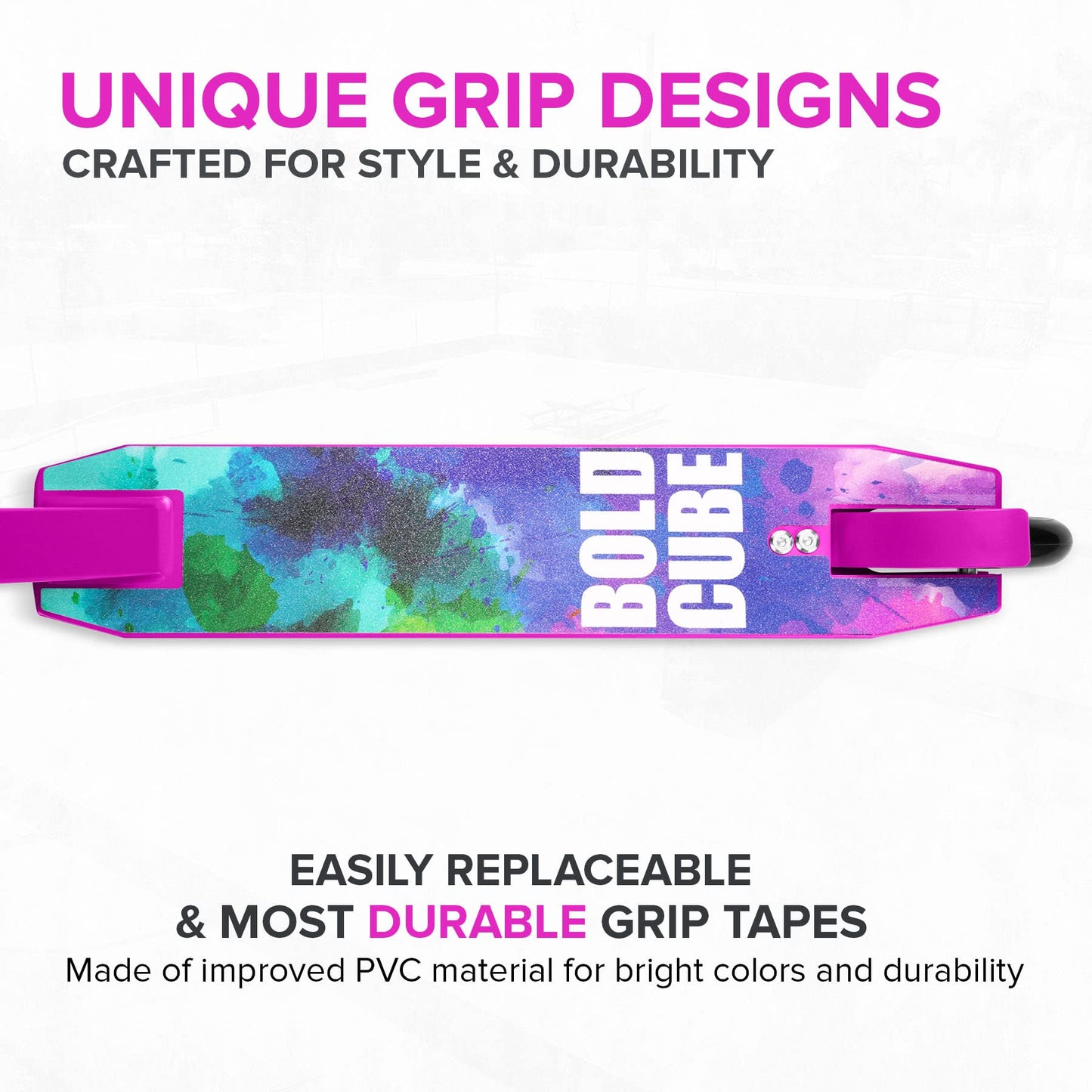 BOLDCUBE Stunt Scooter Purple for Kids Ages 6-12 8-12 Years | Freestyle Pro 360? | Aluminium Deck | ABEC 7 | Micro Crystalized Deck