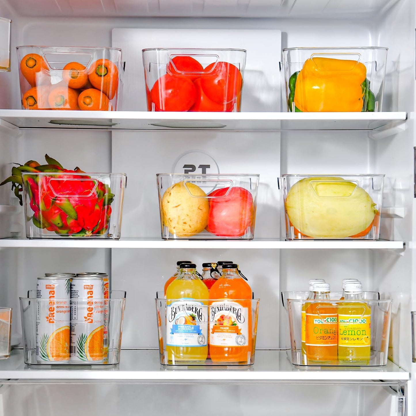 AntStep 6 Pack Clear Plastic Storage Box for Kitchen Storage & Organisation