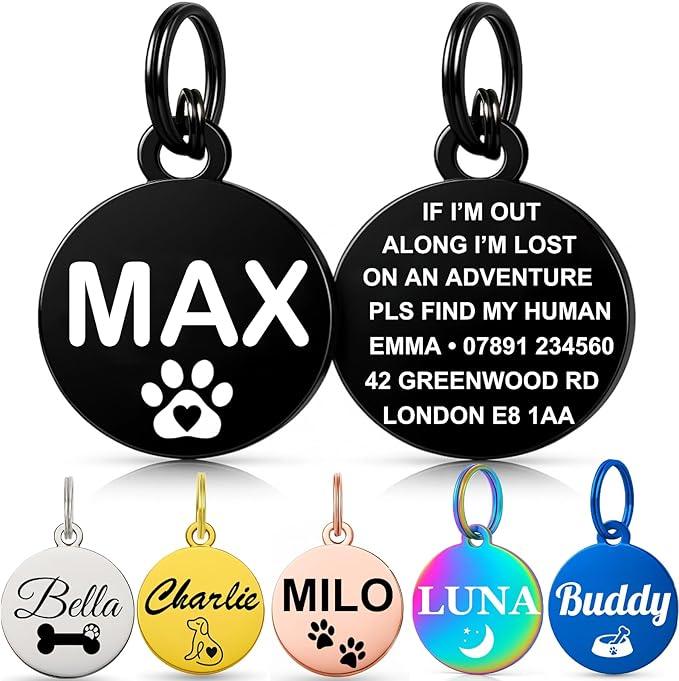 Personalised Pet Tag - Stainless Steel - Scratch Resistant