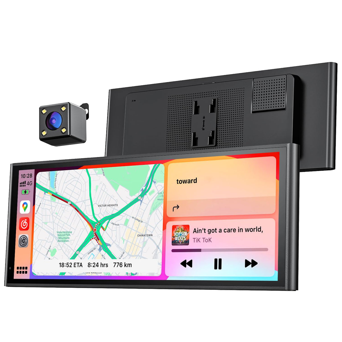 Krunia 9.26" Wireless Portable Car Play Screen for Apple CarPlay & Android Auto, OTA Updates, Backup Camera, Mirror Link, 5.0 Bluetooth, Voice