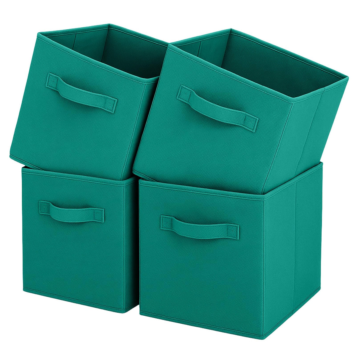 Pinkgarden Storage Box, Collapsible Fabric Storage Cube with Handles for Home, Kids Room, Closet and Toy Organization,Pack of 4