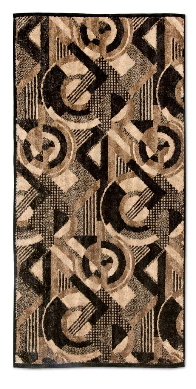 Möve Modernism shower towel circles allover 80 x 150 cm made of 100% cotton, brown