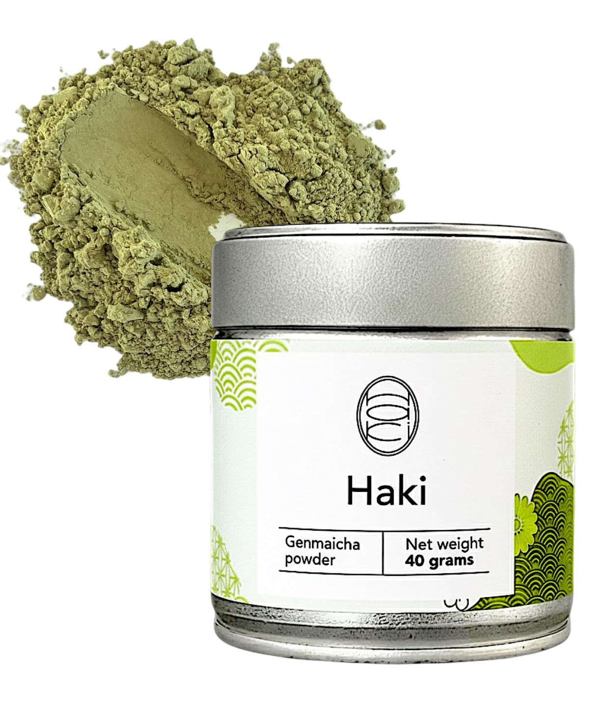 HAKI TEA Genmiacha Tea Powder - 40 gr/40 Servings -with 50% Roasted Rice and 50% Green Tea - Traditional Farm from the Hills of Wazuka Japan