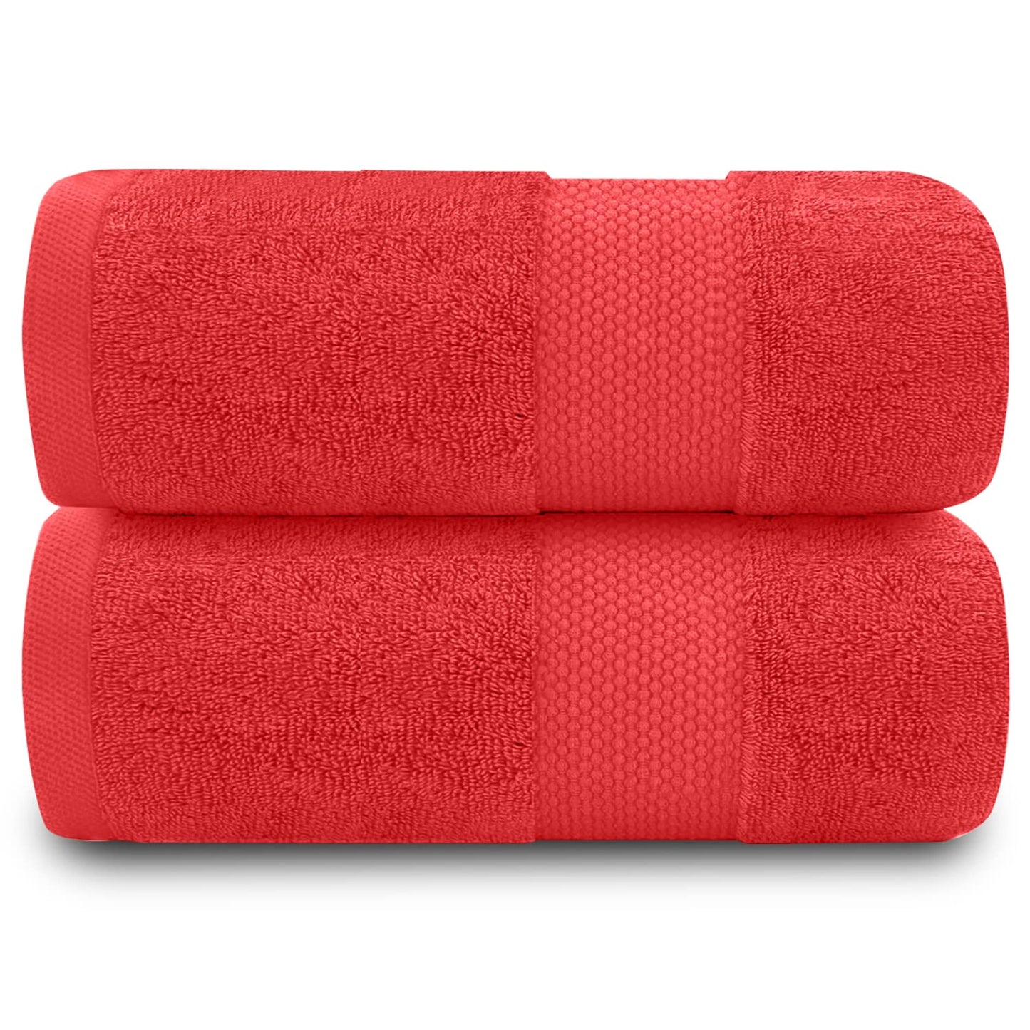 GC GAVENO CAVAILIA Fade Resistant Bathroom Set, 700 GSM Premium Quality Extra Absorbent 100% Cotton, Egyptian, Wine, 2PK Bath Towel