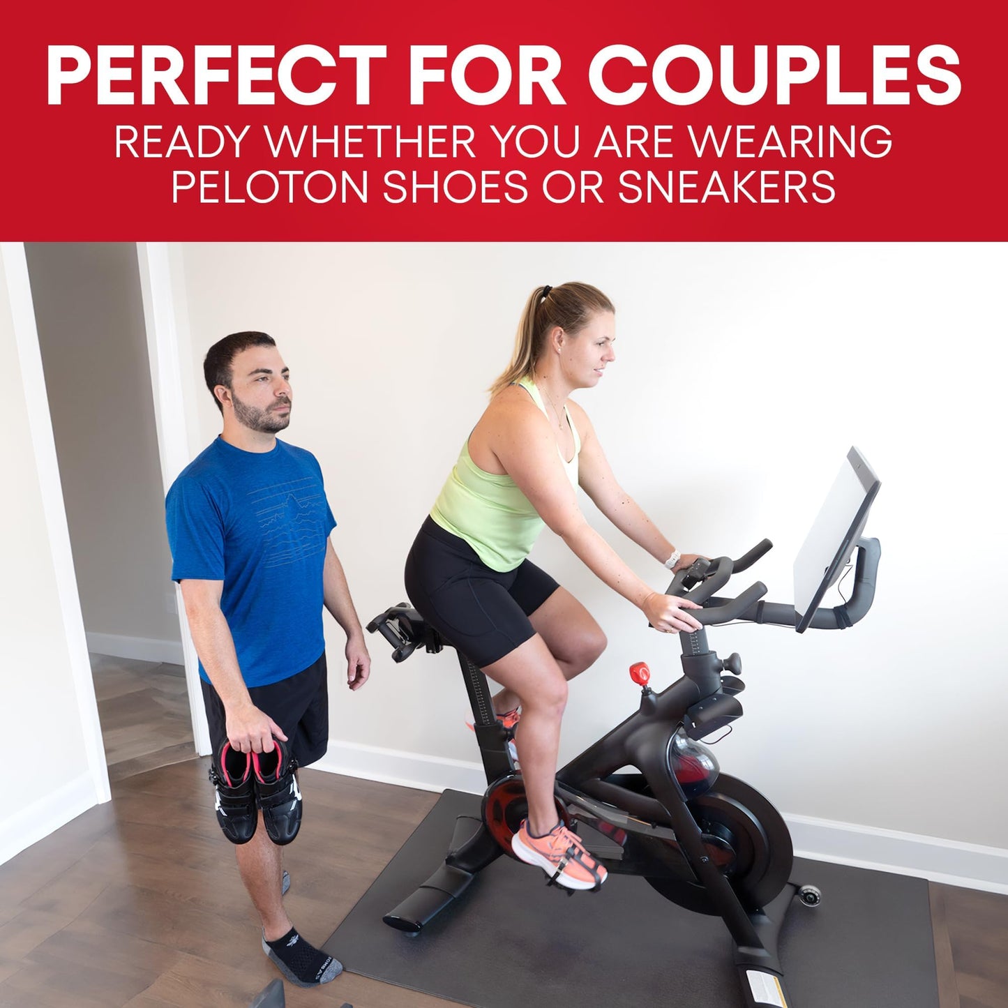 TrubliFit Dual Function Toe Cages - Convert Pedals to Two Sided Toe Cages or Delta Cleats - Compatible with Peloton Bike