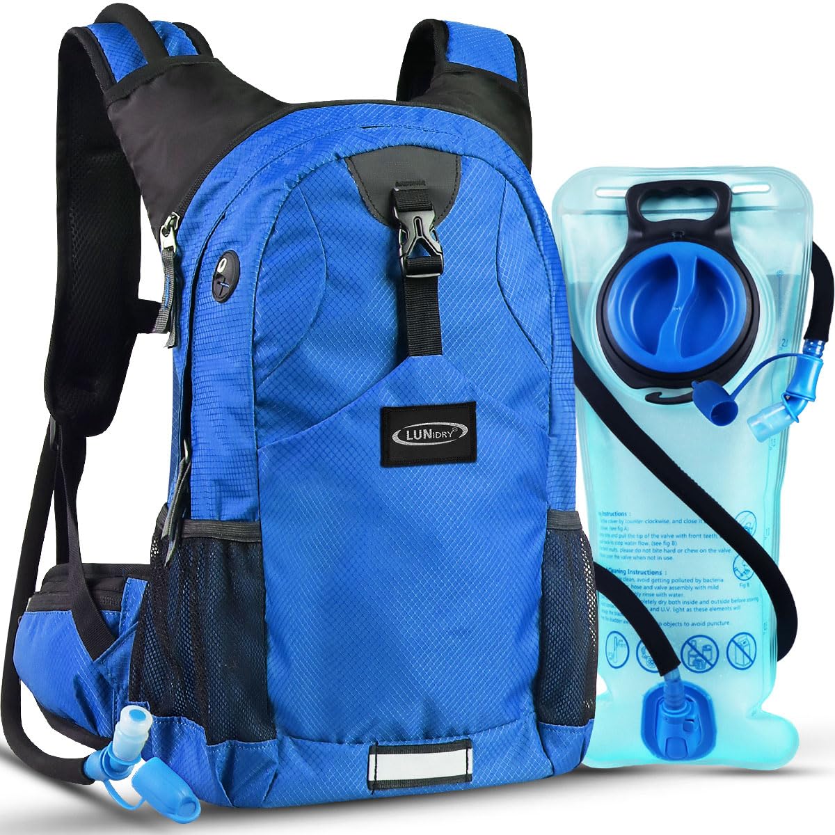 Lunidry Hydration Pack Thermal Insulated Hydration Backpack with 2L BPA Free Leak-Proof Water Bladder, Daypack Perfect for Running, Cycling, Hiking,
