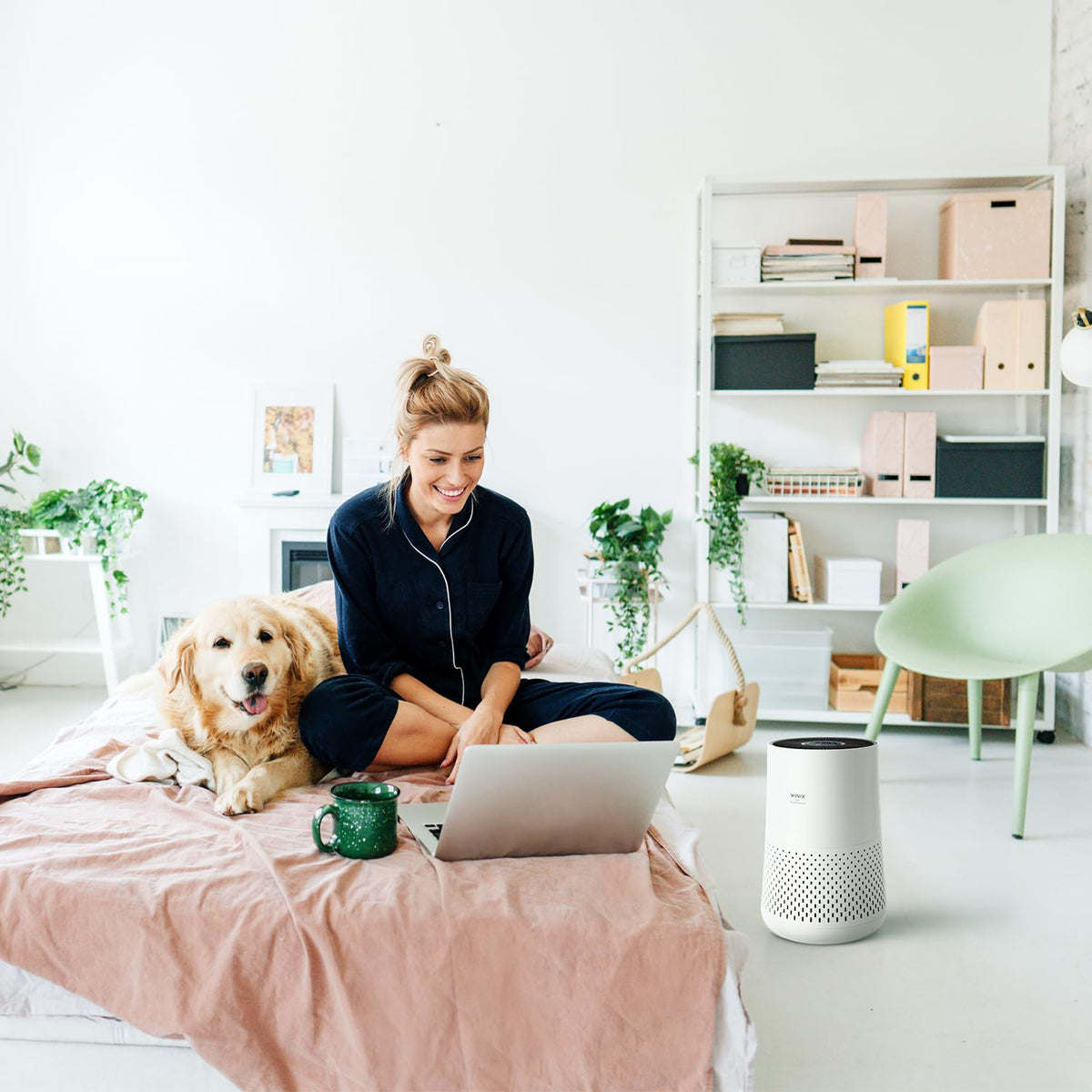 WINIX A332 Air Purifier for home bedroom, up to 45m with CADR 228m/h, HEPA Filter with Air Quality Sensor, Sleep -and Auto Mode, Removes Pollen,