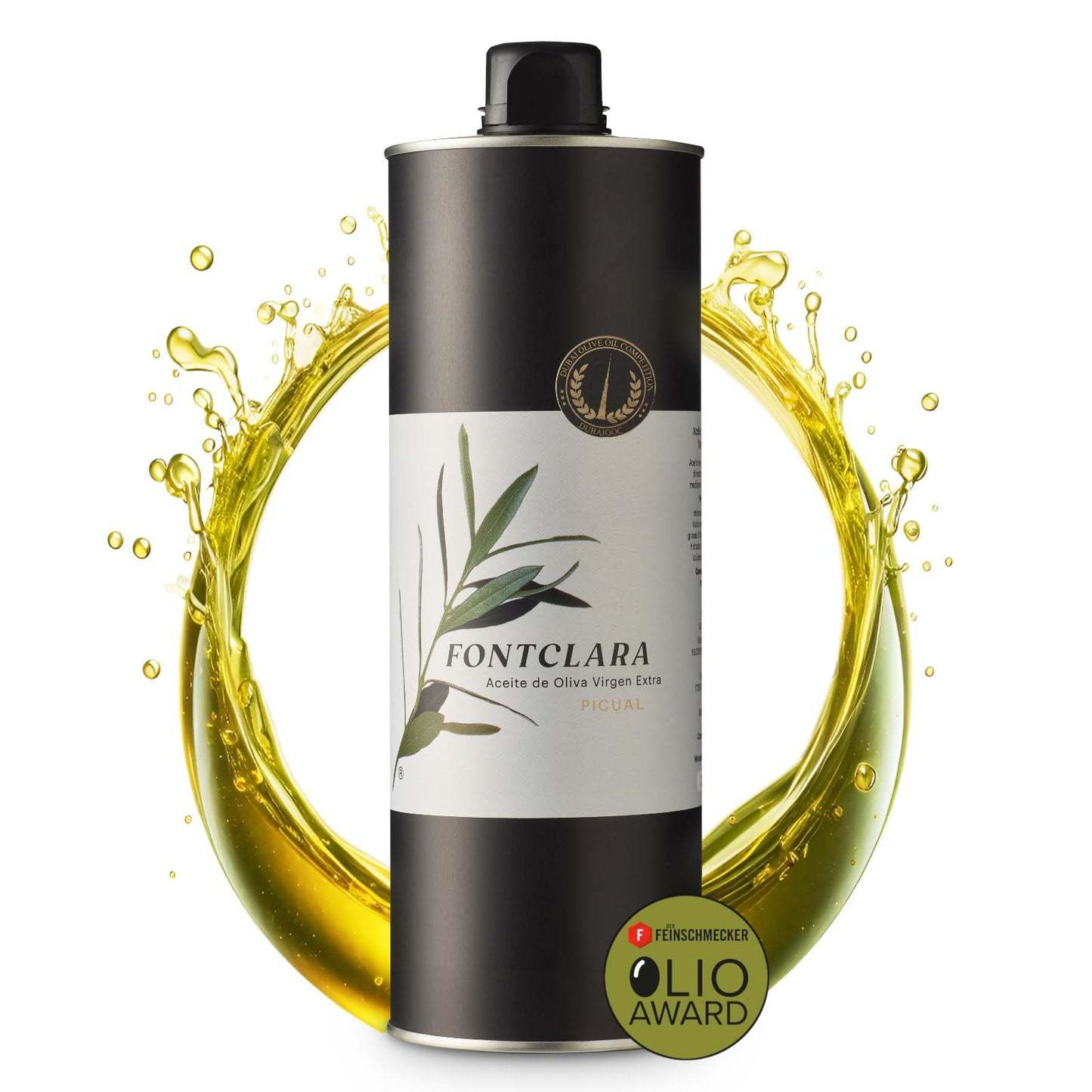 FONTCLARA Picual Extra Virgin Olive Oil from Spain (1L) ? Award-Winning, Medium Fruity, Cold-Pressed, Perfect for Savoury Dishes, Roasting &