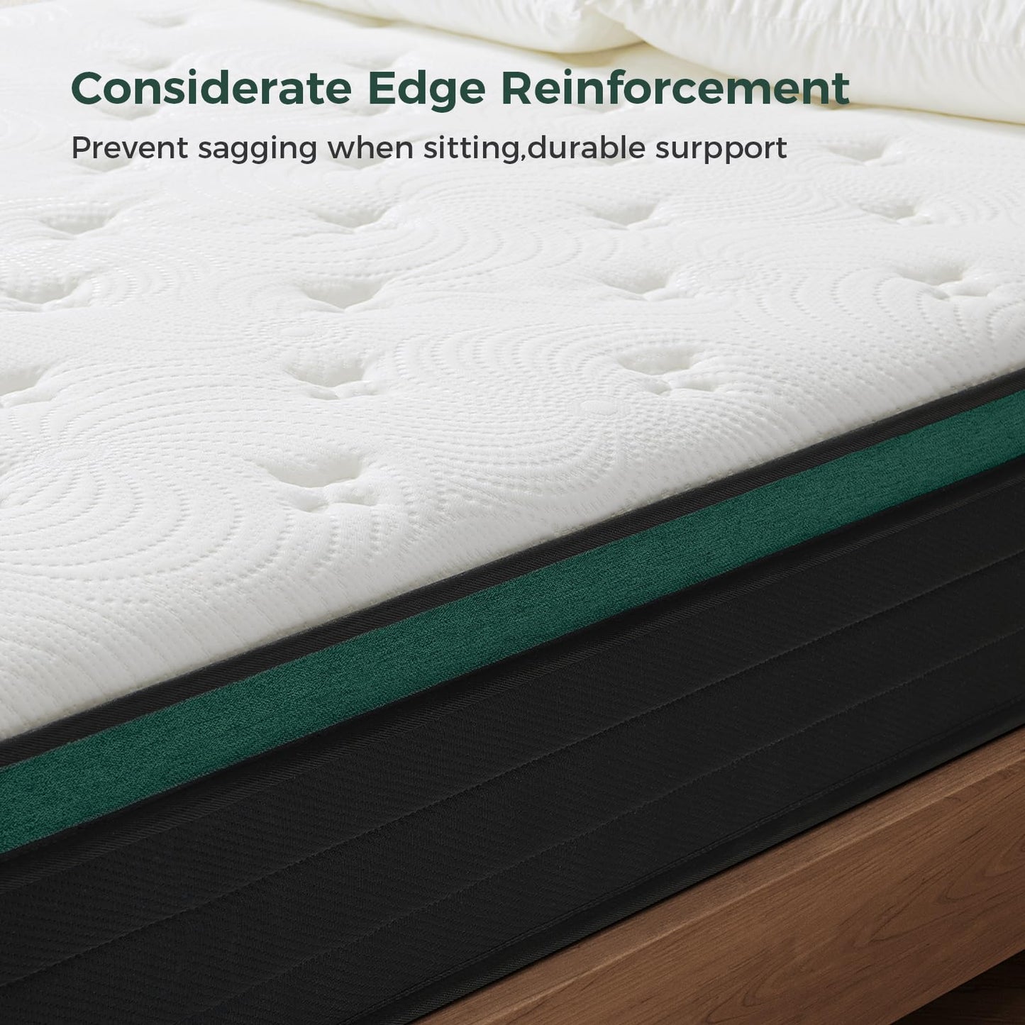 Inofia Single Mattresses 3FT, 10.6 Inch Hybrid Mattress with Zoned Pocket Spring, Triple-Layer Support System for Enhanced Pressure Relief and Spinal
