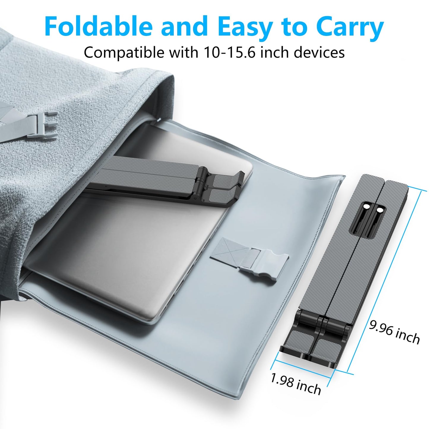 Nayka Adjustable Laptop Stand, Portable Laptop Riser for Desk