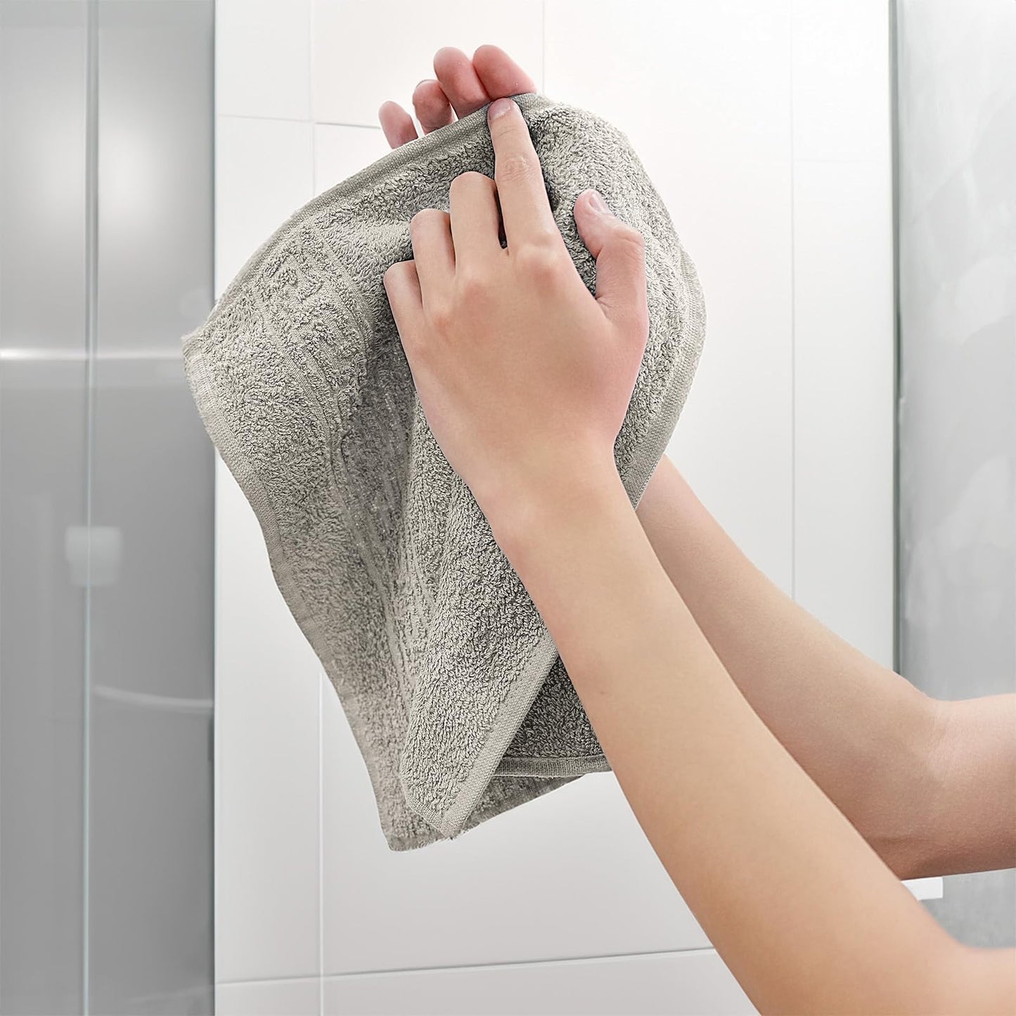 nice homeit Set of 12 Mini Hand Towels 30x30cm - 100% Ring-Spun Cotton Face and Guest Towels - for Hands, Babies, Makeup, Kitchen