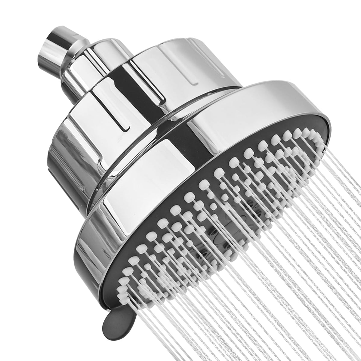 OFFO Fixed Shower Head with Filtered, 6 Modes 13cm(5 inch) Waterfall Shower Head, Remove Chlorine and Harmful Substances, with Djustable Metal Swivel