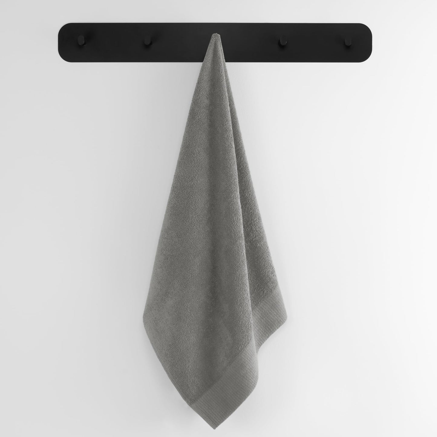 AmeliaHome Set 4pcs 2 Towels 50x100 cm and 2 Bath Towels 70x140 cm 100% Cotton Absorbent Steel Silver Grey Amari