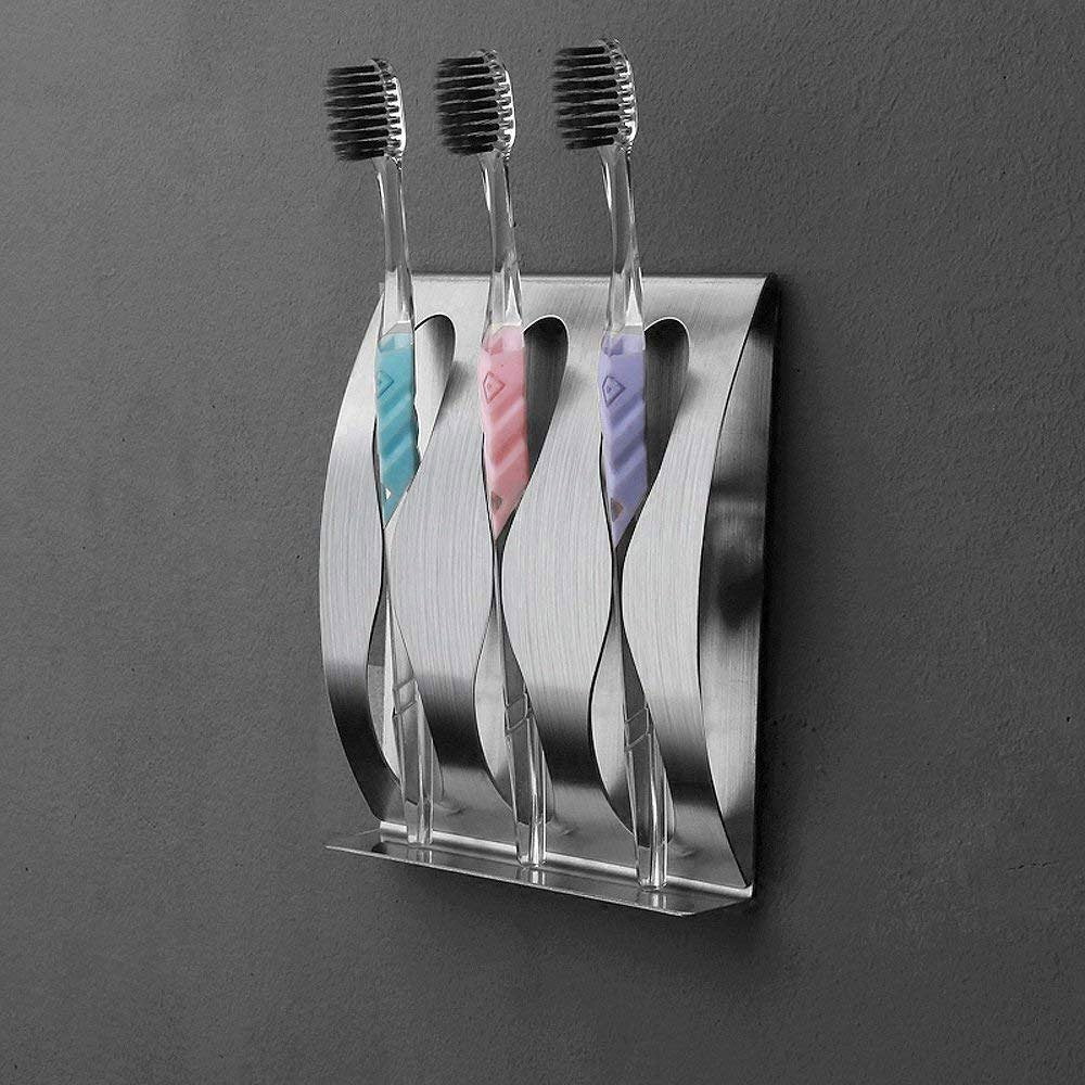 Originalidad Stainless Steel Wall Mount Bathroom Toothbrush Holder, Bathroom Cabinet Organizer Accessories