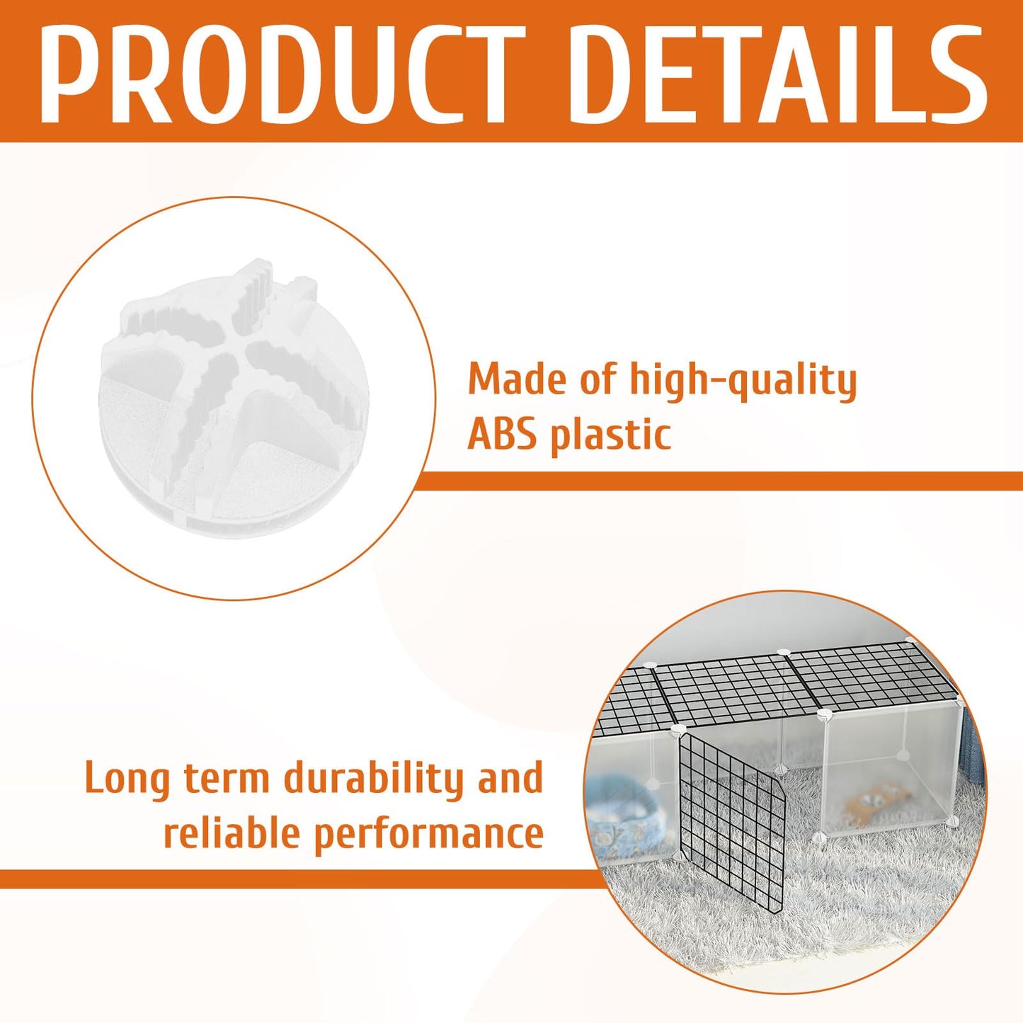 Miiqxx 20Pcs Wire Cube Storage Unit White Modular Storage Wire Storage Cube Connectors St orage Cub e Connectors Cube Cage Connector Plastic Grid Wi