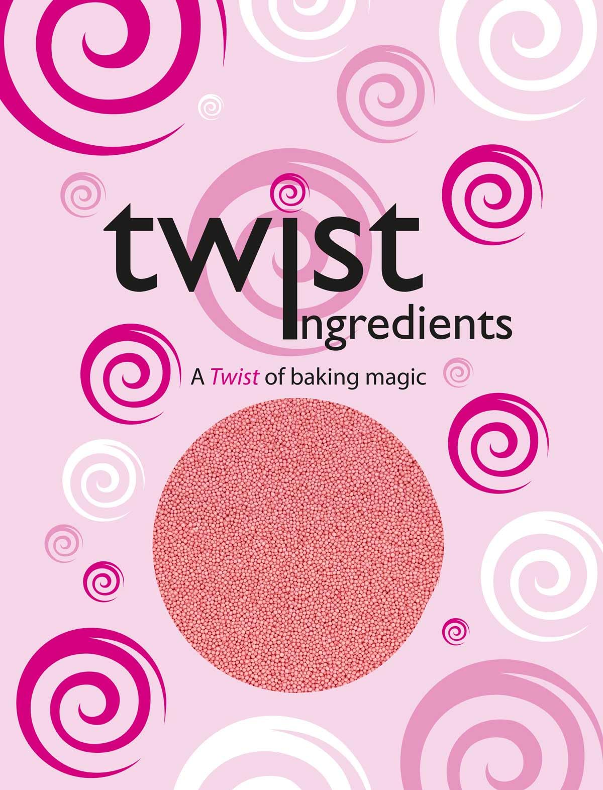 Twist Ingredients - 100s and 1000s - Pink Cake Topper Sprinkles - 800g Edible Matt Ball Cupcake/Cake Decorations - For Weddings, Christenings &