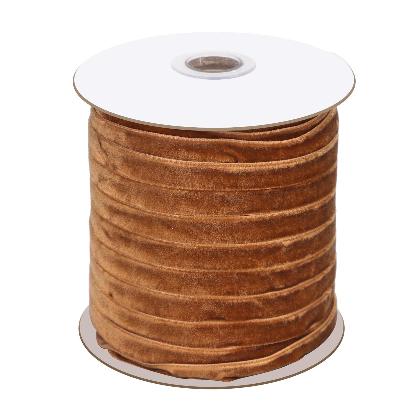 Copper Velvet Ribbon - 3/8 Inch Wide, 50 Yards Long, Brown Velvet for Gift Wrapping, Crafts, Hair Bows, Weddings & Parties