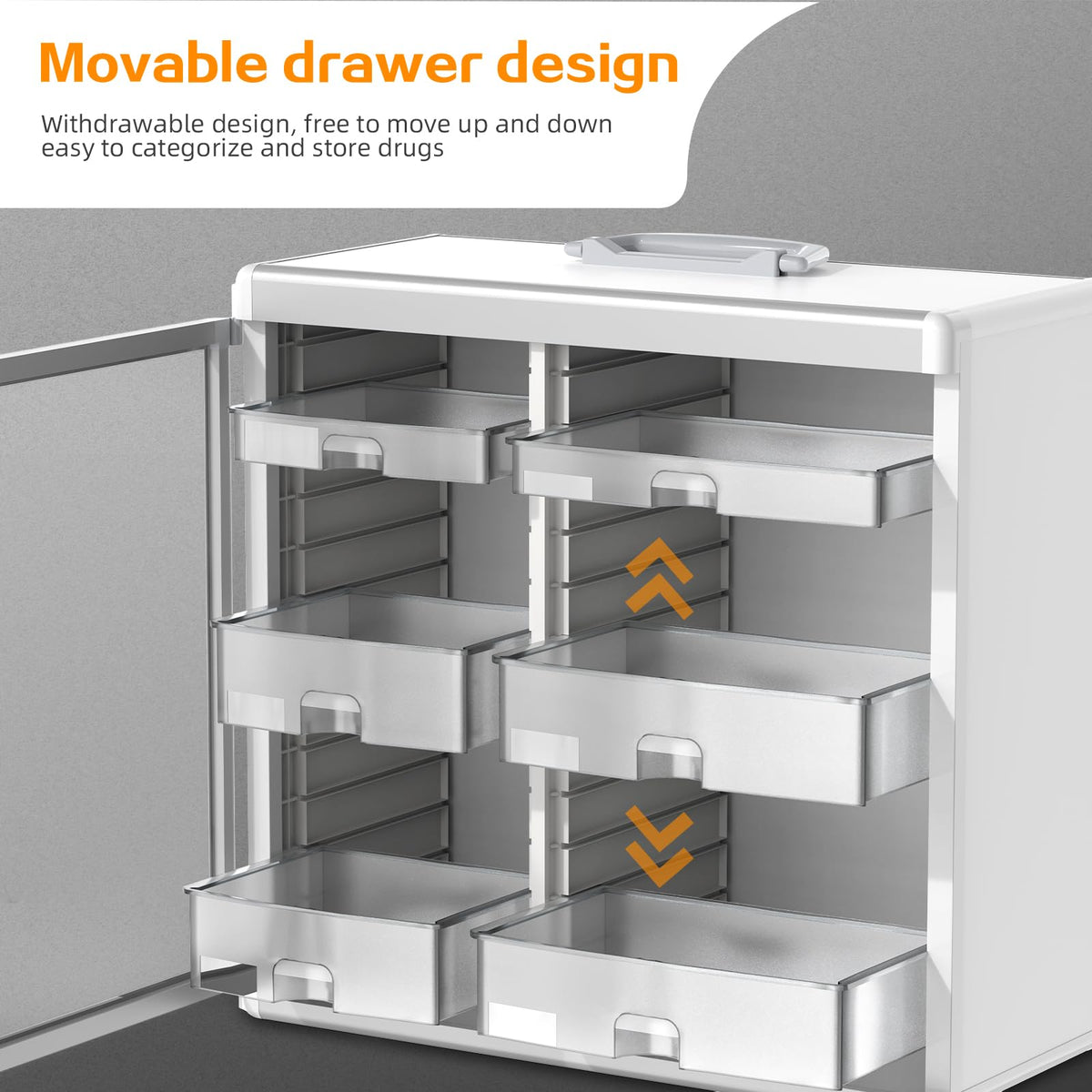 Glosen Lockable Medicine Cabinet Organizer, Bathroom Medicine Storage Box Wall-Mounted