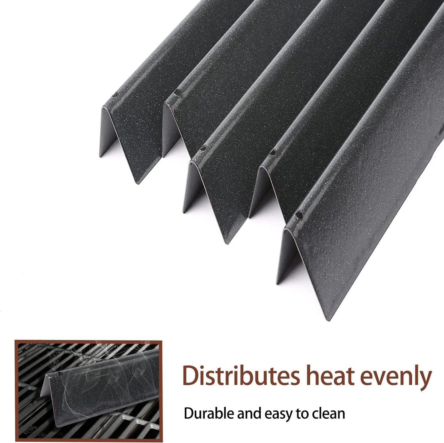 GFTIME 7537 57CM Flavorizer Bars for Weber Spirit E310 E320 (2007-2012 with Side Burner Knobs), Spirit 700, Weber 900, Heat Plate Spare Parts for